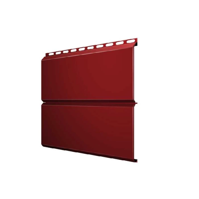 Металлический сайдинг Grand Line ЭкоБрус 0.5 мм Satin с пленкой RAL 3011 коричнево-красный