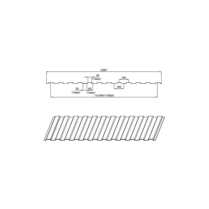 Профнастил МП10ПГ 0.5 PURMAN® Tourmalin